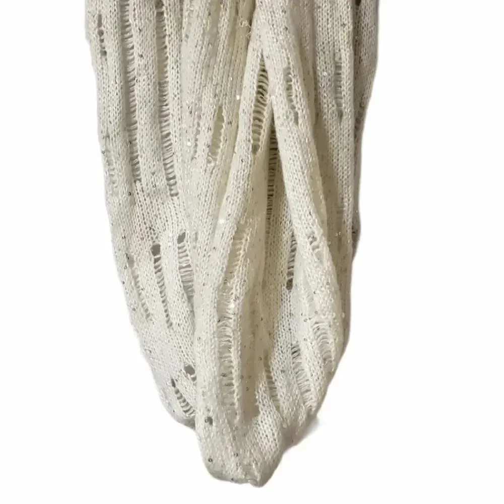 Express Beige Knit Infinity Scarf